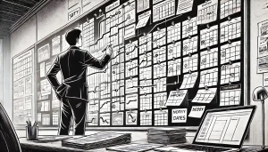 Project planning timeline with milestones and deadlines, showcasing a structured approach to managing tasks and ensuring timely warehouse execution system project completion.